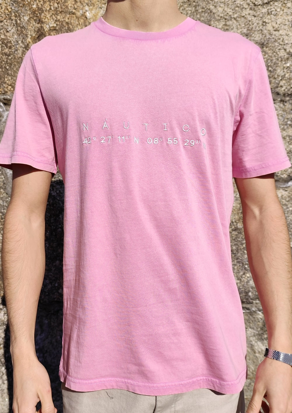 Camiseta Coordenadas Rosa Chicle